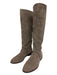 Ugg Shoe Size 7.5 Gray Suede Knee High Stacked Heel Side Zip Boots Gray / 7.5