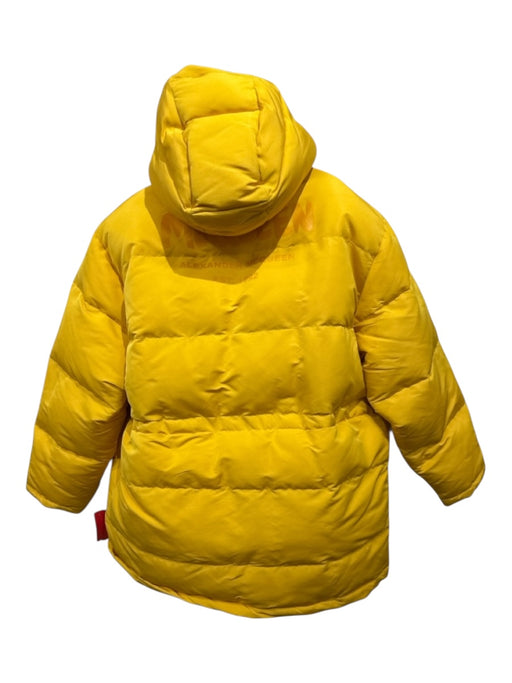 Alexander McQueen Size 50 Yellow Synthetic Solid Puffer hood Men's Jacket Yellow / 50