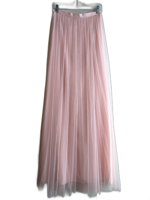Jenny Yoo Collection Size 4 Pastel Pink Polyester Tulle Back Zip Maxi Skirt Pastel Pink / 4