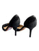 Jimmy Choo Shoe Size 37 Black Leather Suede Detail Peep Toe Glitter Shoes Black / 37