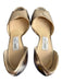 Jimmy Choo Shoe Size 37 Gold Leather Suede Detail Peep Toe Glitter Shoes Gold / 37