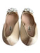 Miu Miu Shoe Size 37.5 Champagne Satin Peep Toe Rhinestone Stiletto Shoes Champagne / 37.5