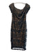 Tadashi Shoji Size 8 Black Polyester & Nylon Lace Overlay Back Zip Dress Black / 8