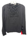 A.L.C. Size 4 Black Silk Crochet Lace Long Sleeve Bib Front Top Black / 4