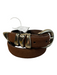 Madewell Brown Leather Suede Gold Hardware Thin Belts Brown / 8