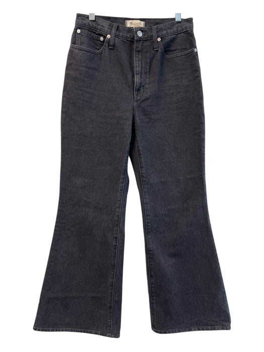 Madewell Size 26 Black Cotton High Waist Wide Leg Zipper Fly Jeans Black / 26