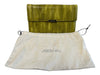 Jason Wu Lime Green Snakeskin Fold Over Snap Closure silver hardware Clutch Bag Lime Green / Small