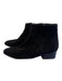 Aquatalia Shoe Size 5.5 Black Suede Side Zip Pointed Square Toe Booties Black / 5.5