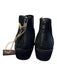 Born Shoe Size 6 Black Suede Back Zip Stack Ankle Almond Toe Cut Outs Booties Black / 6