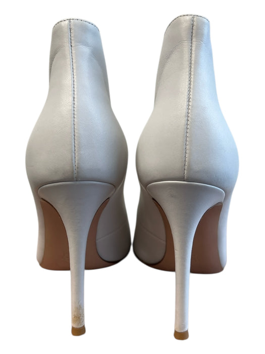 Gianvito Rossi Shoe Size 36 White Nappa Leather Peep Toe Ankle High Booties White / 36