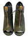 Giuseppe Zanotti Shoe Size 36 Olive Green Nubuck Peep Toe Gold Zipper Booties Olive Green / 36