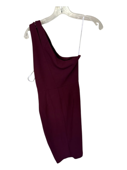 Lulus Size S Maroon One Shoulder Gathered Front Midi Dress Maroon / S