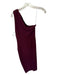 Lulus Size S Maroon One Shoulder Gathered Front Midi Dress Maroon / S