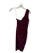 Lulus Size S Maroon One Shoulder Gathered Front Midi Dress Maroon / S