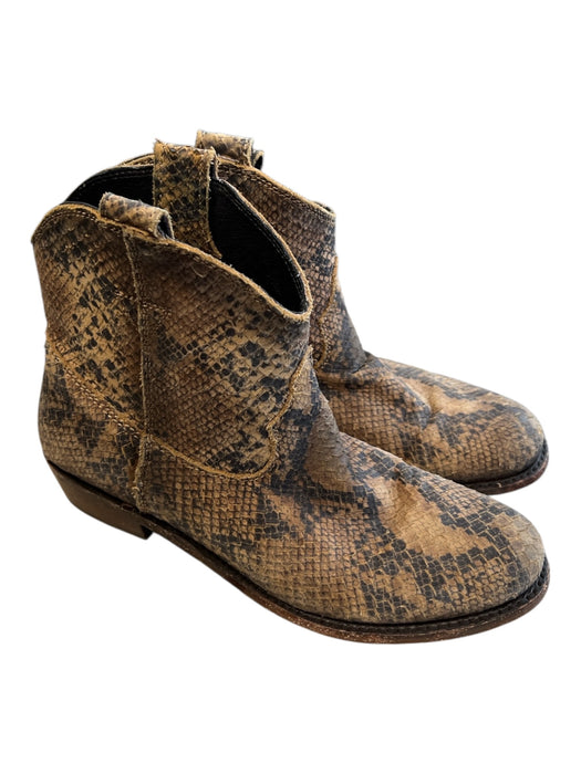 Liberty Black Shoe Size 8.5 Brown & Gray Python Leather Almond Toe Boots Brown & Gray / 8.5