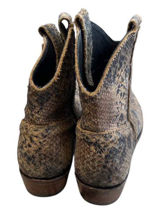 Liberty Black Shoe Size 8.5 Brown & Gray Python Leather Almond Toe Boots Brown & Gray / 8.5