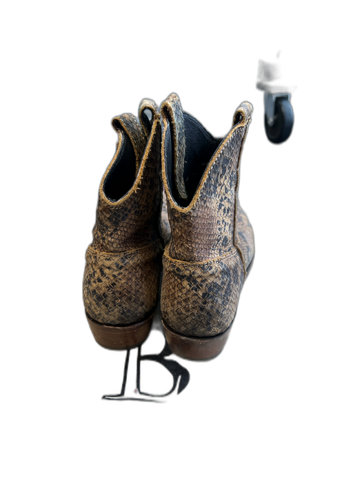 Liberty Black Shoe Size 8.5 Brown & Gray Python Leather Almond Toe Boots Brown & Gray / 8.5