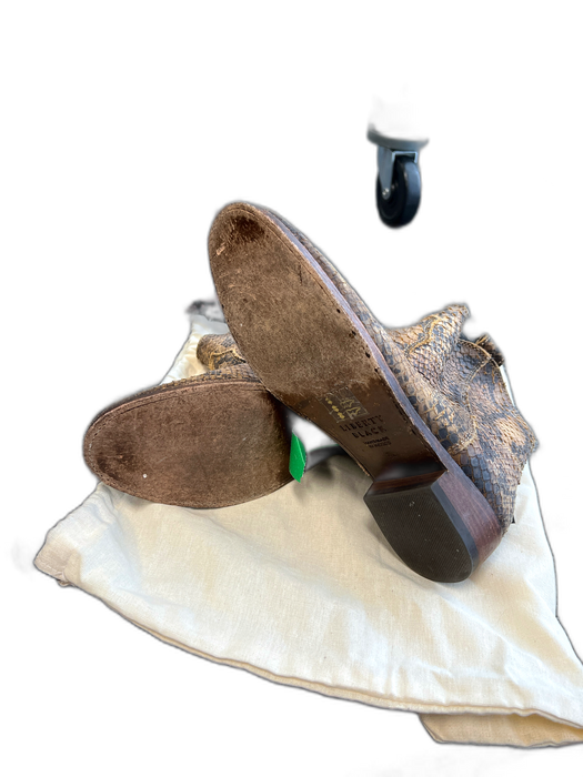 Liberty Black Shoe Size 8.5 Brown & Gray Python Leather Almond Toe Boots Brown & Gray / 8.5