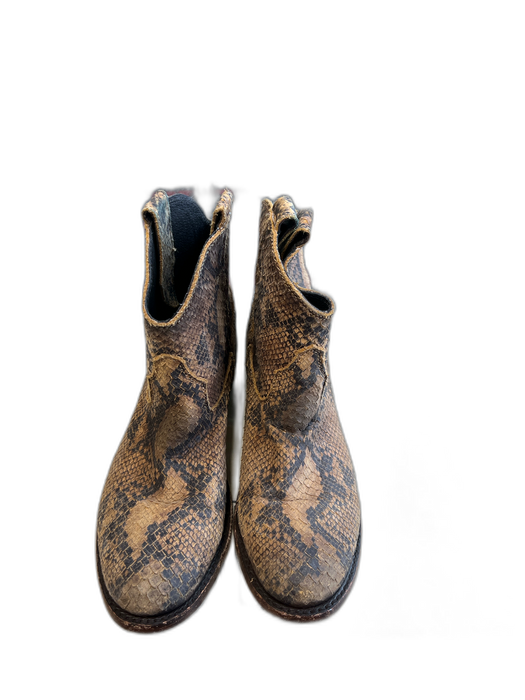Liberty Black Shoe Size 8.5 Brown & Gray Python Leather Almond Toe Boots Brown & Gray / 8.5