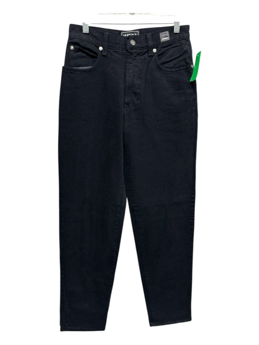 Versace Size 30 Black Cotton Solid Zip Fly Men's Pants Black / 30