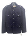 Armani Jeans Size L Navy Blue Wool Solid Buttons Men's Jacket Navy Blue / L