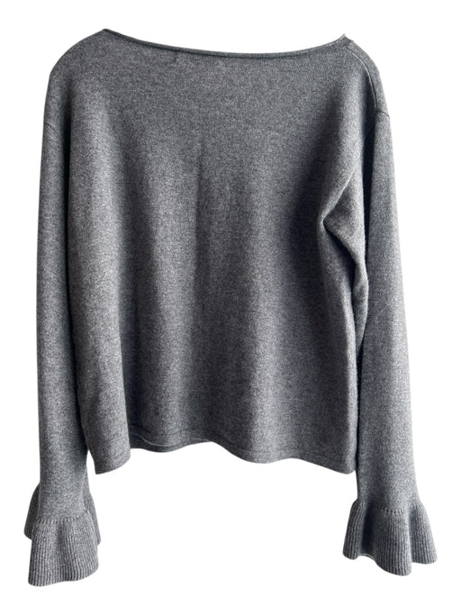Milly Size M Grey Cashmere Round Neck roll neck Long Sleeve Sweater Grey / M