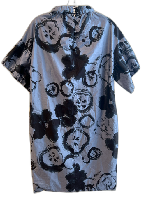 Moschino Cheap & Chic Size 8 Blue & Black No Fabric Tag High Neck Dress Blue & Black / 8