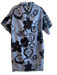 Moschino Cheap & Chic Size 8 Blue & Black No Fabric Tag High Neck Dress Blue & Black / 8