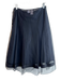 Max Mara Size 8 Black Polyester Overlay Knee Length Zip Button Skirt Black / 8