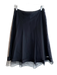 Max Mara Size 8 Black Polyester Overlay Knee Length Zip Button Skirt Black / 8
