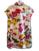 D & G Size Medium Multi Silk Floral Collared Cap Sleeve Button Down Dress Multi / Medium