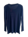 Sies Marjan Size Large Midnight Cotton Long Sleeve Round Neck Tiered Bottom Top Midnight / Large