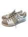 Sam Edelman Shoe Size 8 White & Taupe Leather & Suede Low Top lace up Shoes White & Taupe / 8