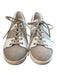 Sam Edelman Shoe Size 8 White & Taupe Leather & Suede Low Top lace up Shoes White & Taupe / 8