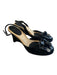 Chanel Shoe Size 38 Black Suede & Patent Leather Slingbacks Round Toe Shoes Black / 38