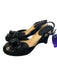Chanel Shoe Size 38 Black Suede & Patent Leather Slingbacks Round Toe Shoes Black / 38