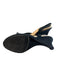 Chanel Shoe Size 38 Black Suede & Patent Leather Slingbacks Round Toe Shoes Black / 38