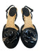 Chanel Shoe Size 38 Black Suede & Patent Leather Slingbacks Round Toe Shoes Black / 38