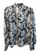 Weill Size 3 White & Black No Fabric Tag All Over Print Long Sleeve Top White & Black / 3