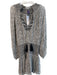 Karina Grimaldi Size Large Gray & Black No Fabric Tag Wide Waist Band Dress Gray & Black / Large