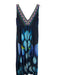Camilla Size 1 Teal & Multi Silk High Low Sleeveless V Neck Abstract Print Dress Teal & Multi / 1