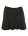 Chanel Size 36 Dark Navy Cotton Slit pockets Pleats Above knee Back Zip Skirt Dark Navy / 36