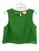 Kate Spade Size Medium Green Cotton Sleeveless Round Neck eyelet Boxy Fit Top Green / Medium