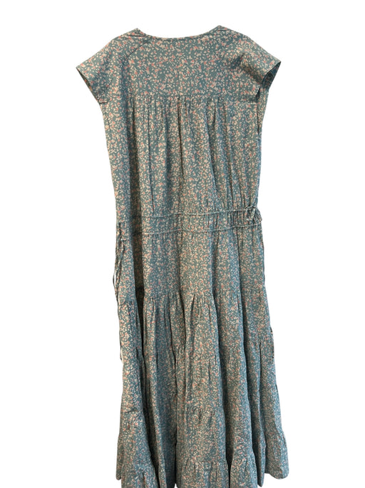 Mirth Size Medium Green, Peach & Tan No Fabric Tag All Over Print Maxi Dress Green, Peach & Tan / Medium