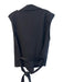 Zara Size M/L Black Polyester Sleeveless 1 Button Deep v neck Belt Dress Black / M/L