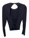 Reformation Size M Black Viscose & Rayon Long Sleeve Corset Back Top Black / M