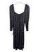 Reformation Size 6 Black & Brown Viscose & Rayon Long puff sleeve Midi Dress Black & Brown / 6