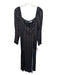 Reformation Size 6 Black & Brown Viscose & Rayon Long puff sleeve Midi Dress Black & Brown / 6