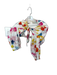 Lalibela Size Petite Multi Cotton Flower Cropped Tie Back Top Multi / Petite