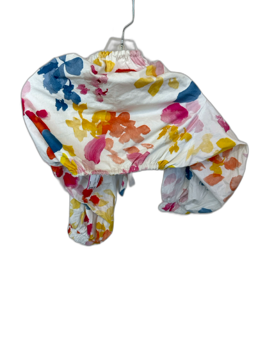 Lalibela Size Petite Multi Cotton Flower Cropped Tie Back Top Multi / Petite